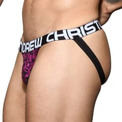 Jock Strap Andrew Christian Posh Leopard 92147 -Bikkembergs Soldes JockStrap ac 92147 violet 4