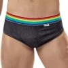 Slip Candyman Rainbow Denim 99411 -Bikkembergs Soldes Slip candy 99411 noir m