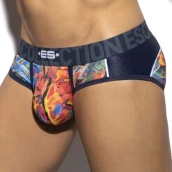 Slip ES Collection Floral Mesh UN417 9 Slip ES Collection Floral Mesh UN417 -Bikkembergs Soldes Slip esco UN417 bleu 4