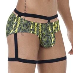 Slip Pikante Neon PIK0510 9 Slip Pikante Neon PIK0510 -Bikkembergs Soldes Slip pikante pik0510 vert 4