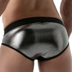 Slip Metal TOF PARIS TOF130A -Bikkembergs Soldes Slip tof TOF130A Argent 3