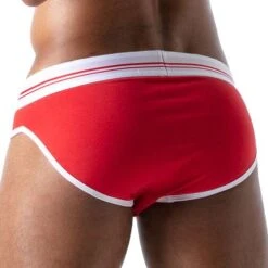 Slip French TOF PARIS TOF162R -Bikkembergs Soldes Slip tof TOF162R rouge 3