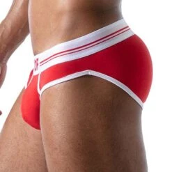 Slip French TOF PARIS TOF162R -Bikkembergs Soldes Slip tof TOF162R rouge 4