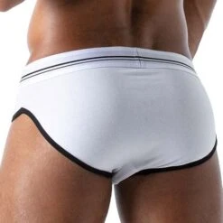 Pack De 3 Slips French TOF PARIS TOF169B -Bikkembergs Soldes Slip tof TOF169B blanc 3
