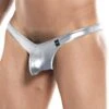 String Cut4Men Silver Skai C4MPE02 -Bikkembergs Soldes String c4m C4MPE02 argent m