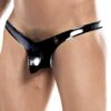 String Cut4Men Black Skai C4MPE02 -Bikkembergs Soldes String c4m C4MPE02 noir m