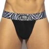 String ES Collection Zebra C-Through UN541 -Bikkembergs Soldes String es UN541 noir m