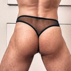 String Mesh GAYPLAY 7 String Mesh GAYPLAY -Bikkembergs Soldes String gayplay MESHTHONG noir 3
