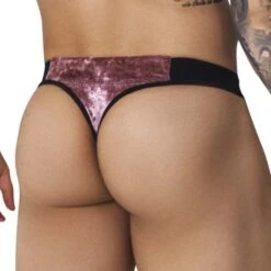 String Pikante Clandestine Velvet PIK1099 -Bikkembergs Soldes String pik pik1099 rose 3