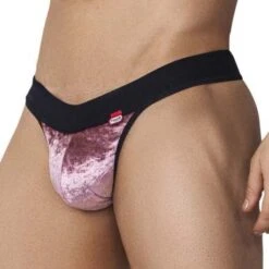 String Pikante Clandestine Velvet PIK1099 -Bikkembergs Soldes String pik pik1099 rose 4