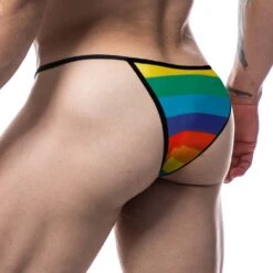 Tanga Cut4Men Rainbow C4M12 -Bikkembergs Soldes Tanga c4m C4M12 multicolor 3