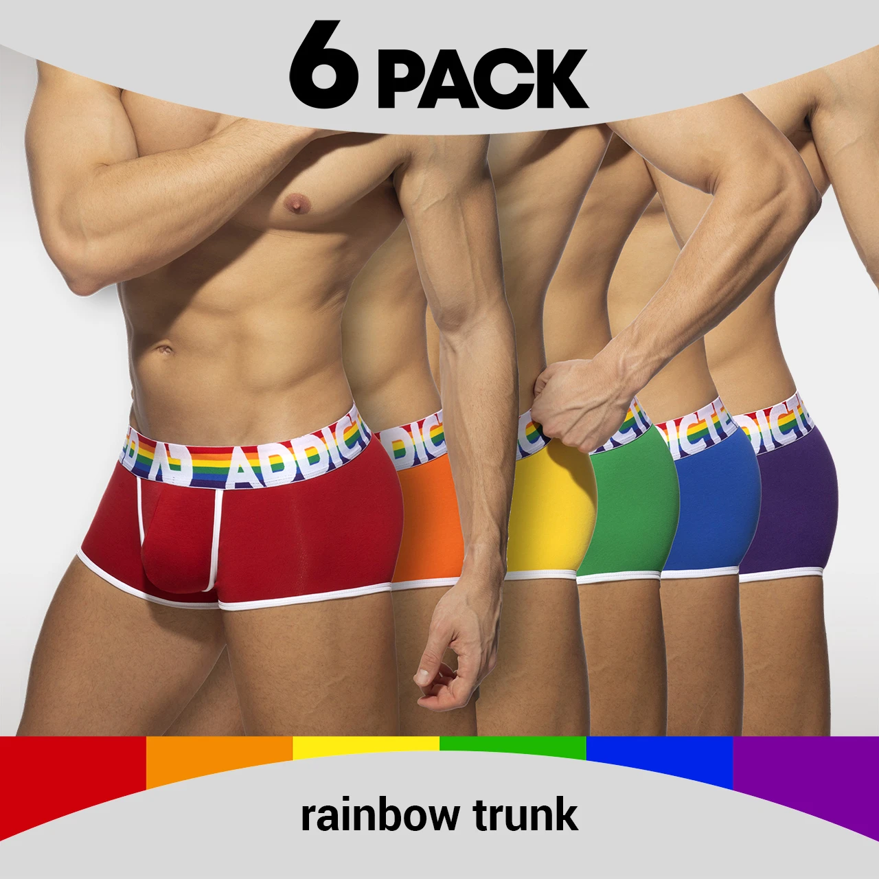 Pack De 6 Boxers Addicted Rainbow AD1143P 3 Pack De 6 Boxers Addicted Rainbow AD1143P