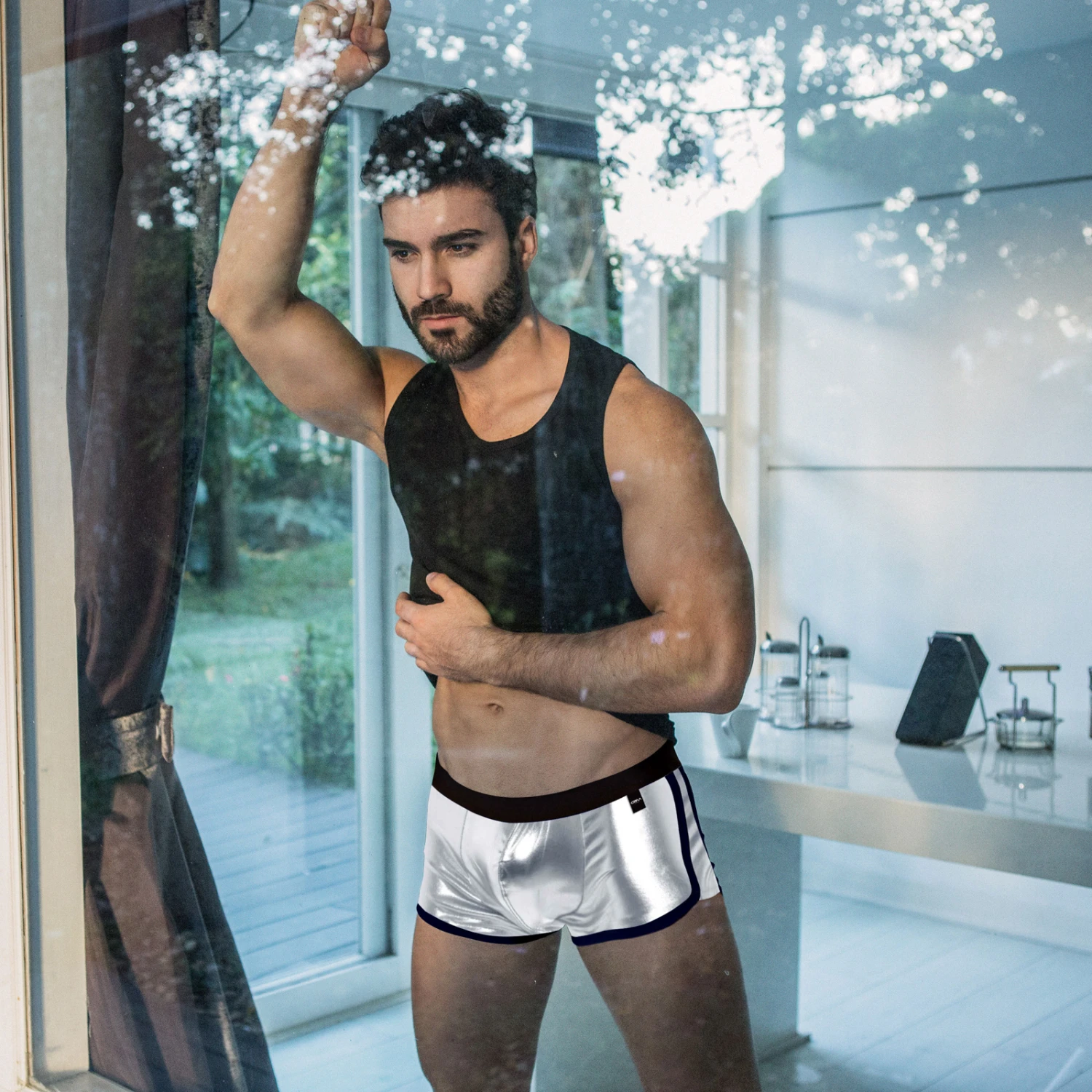 Boxer Cut4Men Silver Skai C4M06 4 Boxer Cut4Men Silver Skai C4M06 – Image 2