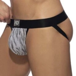 Jock Strap Addicted Tiger Print AD975 -Bikkembergs Soldes jockstrap addicted ad975 gris 4
