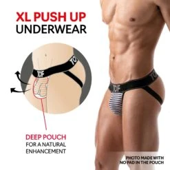 Jock Strap Stripes TOF PARIS TOF113N -Bikkembergs Soldes jockstrap tof tof113n raye 5