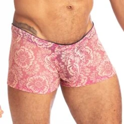 Shorty L Homme Invisible La Fleur Rose MY14LFR -Bikkembergs Soldes shorty hi MY14LFR rose 4