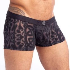 Shorty L Homme Invisible Devore Tattoo MY39DEV -Bikkembergs Soldes shorty hi my39dev noir 4