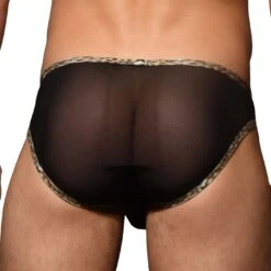 Slip Andrew Christian Sheer Leopard 92556 -Bikkembergs Soldes slip ac 92556 noir 3