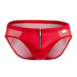 Slip Candyman Zipper Mesh 99500 -Bikkembergs Soldes slip candy 99500 rouge 9