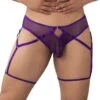 Slip Candyman Mesh Garter 99625 -Bikkembergs Soldes slip candy 99625 violet m