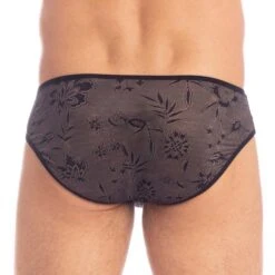 Slip L Homme Invisible Fleur Noire MY44FLN -Bikkembergs Soldes slip hi my44fln noir 3