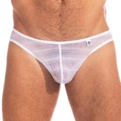 Slip L Homme Invisible White Mist UW30MIS -Bikkembergs Soldes slip hi uw30mis blanc 4