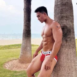 Slip Private Structure Classic SCUX4069 -Bikkembergs Soldes slip private SCUX4069 rouge a