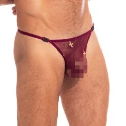 String L Homme Invisible Charlemagne MY83CLM 9 String L Homme Invisible Charlemagne MY83CLM -Bikkembergs Soldes string hi my83clm rouge 4