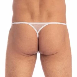 String L Homme Invisible La Crème MY83VEI -Bikkembergs Soldes string hi my83vei blanc 3