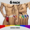 Pack De 6 Tangas Addicted Rainbow AD1146P -Bikkembergs Soldes tanga ad ad1146p cmod m