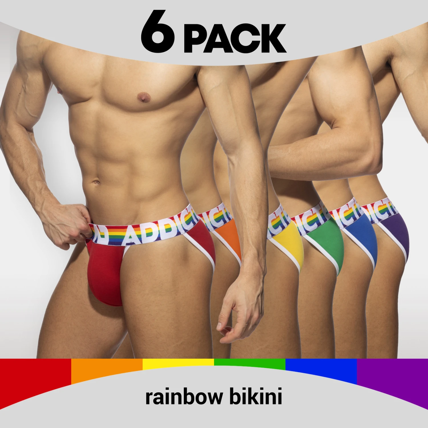 Pack De 6 Tangas Addicted Rainbow AD1146P 3 Pack De 6 Tangas Addicted Rainbow AD1146P